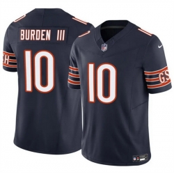 Men Chicago Bears 10 Luther Burden III Navy 2025 F U S E  Vapor Untouchable Limited Stitched Football Jersey