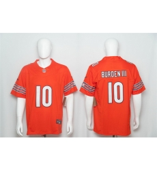 Men Chicago Bears  10 Luther Burden III Orange 2026 F U S E  Vapor Untouchable Limited Stitched Football Jersey
