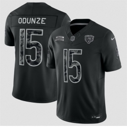 Men Chicago Bears  15 Rome Odunze Black F U S E  2026 Salute to Service Limited Stitched Football Jersey