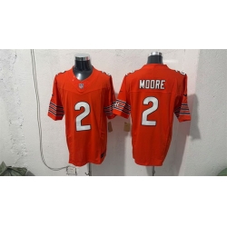 Men Chicago Bears  2 D J  Moore Orange 2026 F U S E  Vapor Untouchable Limited Stitched Football Jersey