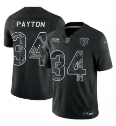 Men Chicago Bears  34 Walter Payton Black F U S E  2026 Salute to Service Limited Stitched Football Jersey