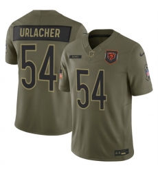 Men Chicago Bears 54 Brian Urlacher Olive 2025 F U S E  Salute to Service Limited Stitched Football Jersey