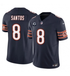 Men Chicago Bears  8 Cairo Santos Navy 2026 F U S E  2 Star C Patch Vapor Untouchable Limited Stitched Football Jersey