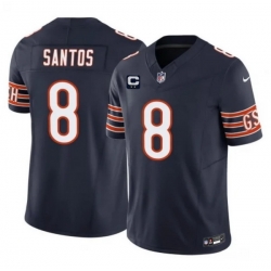 Men Chicago Bears  8 Cairo Santos Navy 2026 F U S E  2 Star C Patch Vapor Untouchable Limited Stitched Football Jersey