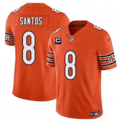 Men Chicago Bears  8 Cairo Santos Orange 2026 F U S E  2 Star C Patch Vapor Untouchable Limited Stitched Football Jersey