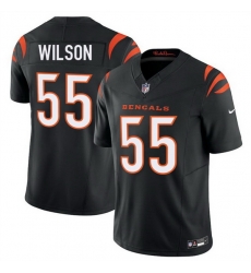 Men Cincinnati Bengals 55 Logan Wilson Black 2025 F U S E Vapor Untouchable Limited Stitched Football Jersey Men Cincinnati Bengals 55 Logan Wilson Black 2025 F U S E Vapor Untouchable Limited Stitched Football Jersey