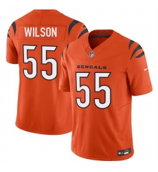 Men Cincinnati Bengals 55 Logan Wilson Orange 2025 F U S E Vapor Untouchable Limited Stitched Football Jersey Men Cincinnati Bengals 55 Logan Wilson Orange 2025 F U S E Vapor Untouchable Limited Stitched Football Jersey