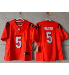Women Cincinnati Bengals 5 Tee Higgins Orange F U S E  Stitched Vapor Football Jersey  Women Cincinnati Bengals 5 Tee Higgins Orange F U S E  Stitched Vapor Football Jersey