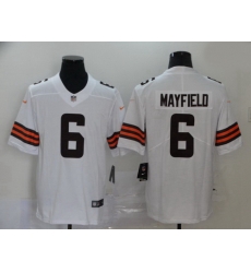 Men Nike Cleveland Browns 6 Baker Mayfield White Vapor Limited Jersey