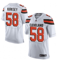 Nike Browns #58 Christian Kirksey White Mens Stitched NFL New Elite Jersey