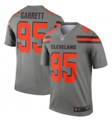 Nike Browns 95 Myles Garrett Gray Inverted Legend Jersey