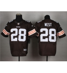 Nike Cleveland Browns 28 Terrance West Brown Elite NFL Jersey