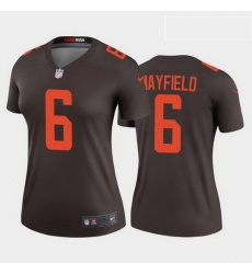 Women Cleveland Browns Baker Mayfield 2020 Alternate Vapor Limited Jersey Brown Rush