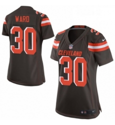 Womens Nike Cleveland Browns 30 Denzel Ward Game Brown Team Color NFL Jersey