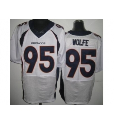 Nike Denver Broncos 95 Derek Wolfe White Elite NFL Jersey