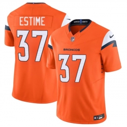 Youth Denver Broncos 37 Audric Estime Orange 2024 F U S E  Vapor Limited Stitched Football Jersey