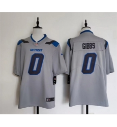 Men Detroit Lions  0 Jahmyr Gibbs Silver 2026 Rivalries Collection Limited Stitched Football Jersey
