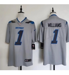 Men Detroit Lions 1 Jameson Williams Silver 2026 Rivalries Collection Limited Stitched Football Jersey Men Detroit Lions 1 Jameson Williams Silver 2026 Rivalries Collection Limited Stitched Football Jersey