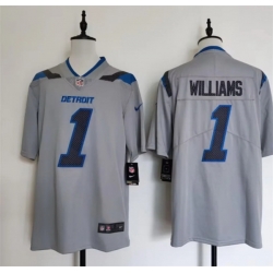 Men Detroit Lions  1 Jameson Williams Silver 2026 Rivalries Collection Limited Stitched Football Jersey
