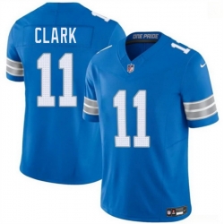 Men Detroit Lions  11 Damone Clark Blue 2026 F U S E  Vapor Limited Stitched Jersey