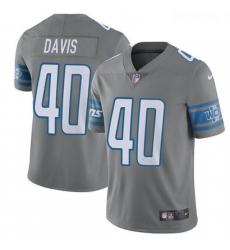 Youth Nike Detroit Lions 40 Jarrad Davis Limited Steel Rush Vapor Untouchable NFL Jersey