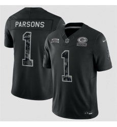 Men Green Bay Packers  1 Micah Parsons Black F U S E  2026 Salute to Service Limited Stitched Football Jersey