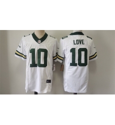 Men Green Bay Packers 10 Jordan Love White Vapor 2024 F U S E  Limited Stitched Football Jersey