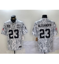 Men Green Bay Packers 23 Jaire Alexander 2024 F U S E Arctic Camo Salute To Service Limited Stitched Football Jersey