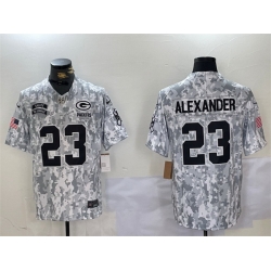 Men Green Bay Packers 23 Jaire Alexander 2024 F U S E Arctic Camo Salute To Service Limited Stitched Football Jersey