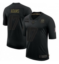 Men Nike Green Bay Packers 12 Davante Adams 2020 Black Salute To Service Jersey