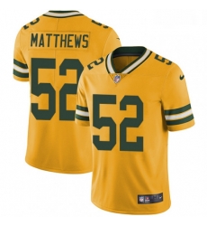 Men Nike Green Bay Packers 52 Clay Matthews Limited Gold Rush Vapor Untouchable NFL Jersey