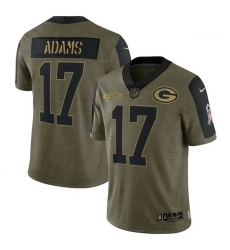 Men's Green Bay Packers Davante Adams Nike Olive 2021 Salute To Service Limited Player Jersey