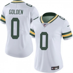 Women Green Bay Packers 0 Matthew Golden White 2025 Draft Vapor Untouchable Limited Stitched Football Jersey