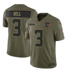 Men Houston Texans 3 Tank Dell Olive 2025 F U S E  Salute to Service Limited Stitched Football Jersey Men Houston Texans 3 Tank Dell Olive 2025 F U S E  Salute to Service Limited Stitched Football Jersey