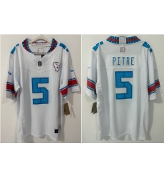 Men Houston Texans  5 Jalen Pitre White 2026 Vapor F U S E  Limited Stitched Jersey