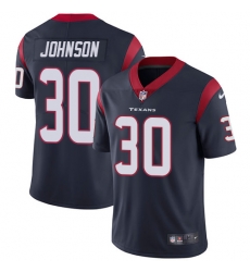 Nike Texans #30 Kevin Johnson Navy Blue Team Color Mens Stitched NFL Vapor Untouchable Limited Jersey