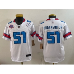 Youth Houston Texans  51 Will Anderson Jr  2026 25th Anniversary Patch F U S E   HOUSTON US  Rivalries Collection Limited Stitched Football Jersey