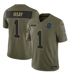 Men Indianapolis Colts 1 Jim Irsay Olive 2025 F U S E  Salute to Service Limited Stitched Football Jersey Men Indianapolis Colts 1 Jim Irsay Olive 2025 F U S E  Salute to Service Limited Stitched Football Jersey