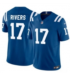 Men Indianapolis Colts 17 Philip Rivers Blue 2025 F U S E  Vapor Limited Stitched Football Jersey