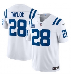 Men Indianapolis Colts 28 Jonathan Taylor White 2026 F U S E With 4 Star C Patch Vapor Limited Stitched Football Jersey Men Indianapolis Colts 28 Jonathan Taylor White 2026 F U S E With 4 Star C Patch Vapor Limited Stitched Football Jersey