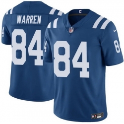 Men Indianapolis Colts 84 Tyler Warren Blue Vapor Limited Stitched Football Jersey