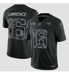 Men Jacksonville Jaguars  16 Trevor Lawrence Black F U S E  2026 Salute to Service Limited Stitched Football Jersey