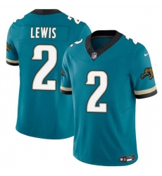 Men Jacksonville Jaguars 2 Jourdan Lewis Teal 2025 F U S E  Vapor Untouchable Limited Stitched Jersey