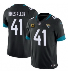 Men Jacksonville Jaguars 41 Josh Hines Allen Black 2025 With 4 Star C Patch F U S E  Vapor Limited Stitched Football Jersey