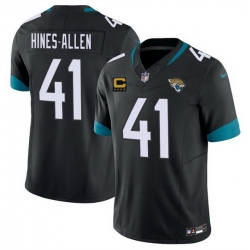 Men Jacksonville Jaguars 41 Josh Hines Allen Black 2025 With 4 Star C Patch F U S E  Vapor Limited Stitched Football Jersey