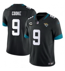 Men Jacksonville Jaguars  9 Logan Cooke Black 2026 F U S E  4 Star C Patch Vapor Limited Stitched Football Jersey
