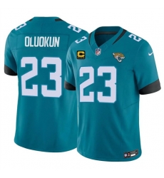 Men Jacksonville Jaguars  Foyesade Oluokun Teal 2026 F U S E  4 Star C Patch Vapor Limited Stitched Football Jersey