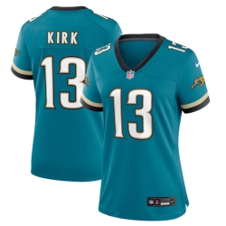 Women Jacksonville Jaguars 13 Christian Kirk Teal 2024 Prowler Throwback Vapor Limited Stitched Football Jersey