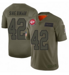 Men Kansas City Chiefs 42 Anthony Sherman Limited Camo 2019 Salute to Service Football Jersey