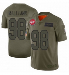 Men Kansas City Chiefs 98 Xavier Williams Limited Camo 2019 Salute to Service Football Jersey